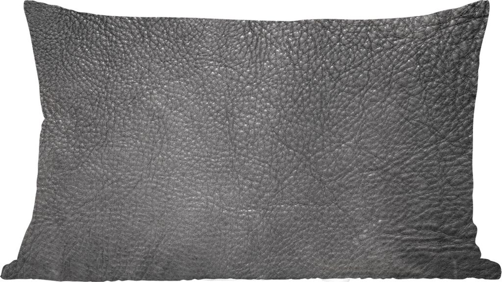 MuchoWow Zierkissen Sofakissen Wohnzimmer Dekokissen 50x30 cm Leder - Braun - Textur - Design - Lederoptik - Wohnzimmerdekoration - Polster mit P...