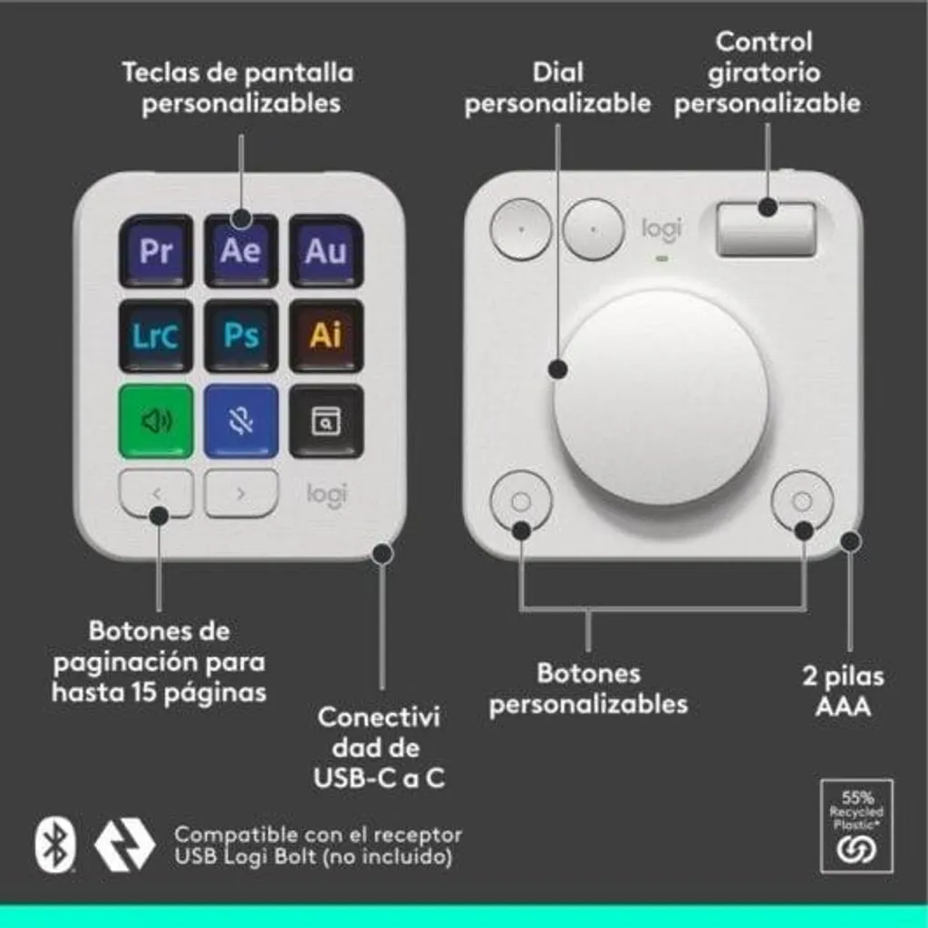 Logitech MX Creative Console : La Console de Création Master Series Noire