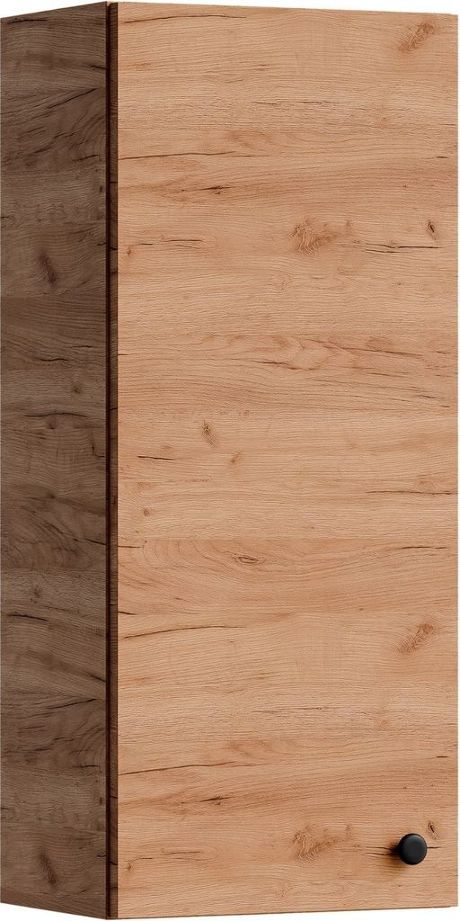 A tall, narrow cabinet with a wood grain texture.