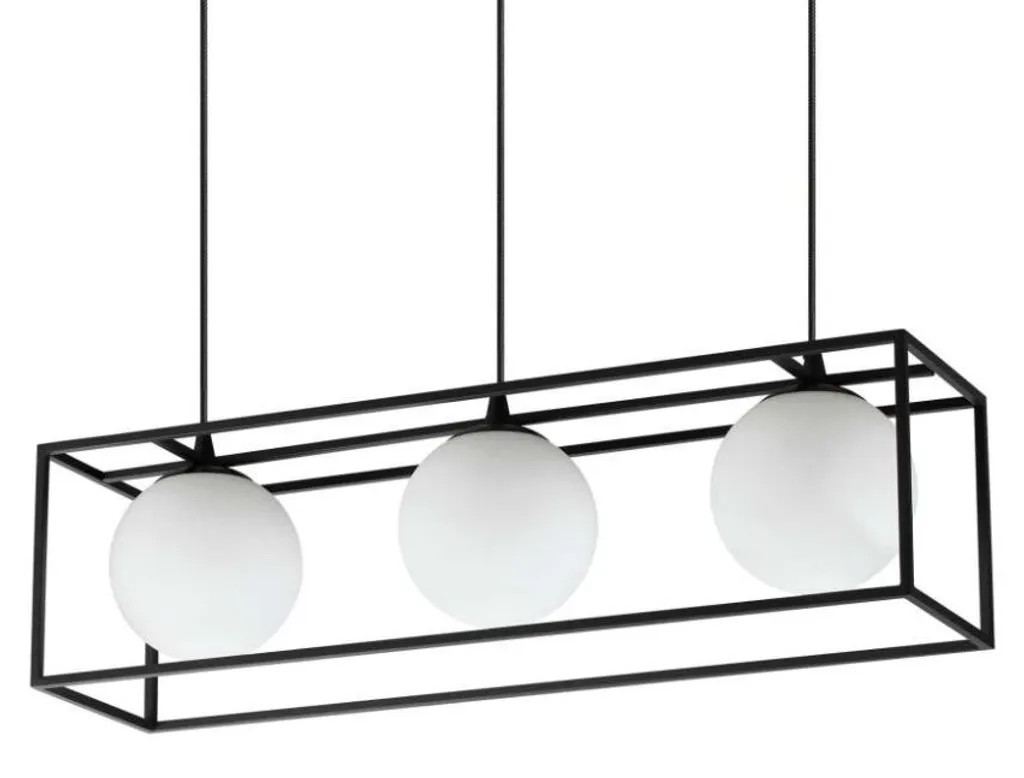 Lustre minimaliste noir Lingotto Metal E14 28W au design industriel