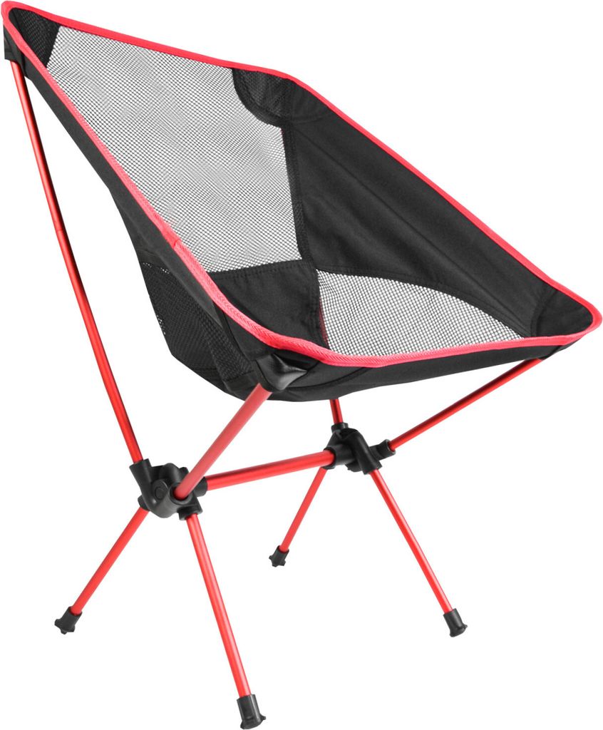 Aga Ultraleichter Campingstuhl DS714 Rot faltbar – Kompakt, stabil & atmungsaktiv, für Outdoor, Festival, Wandern & Angeln, Traglast bis 100 kg