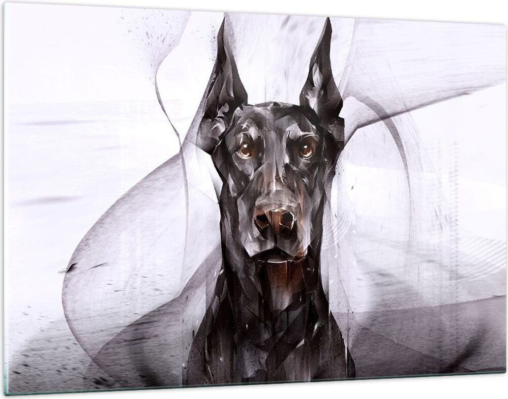 Bilder auf glas - Hund Abstraktion - 120x80cm - Glasbilder Produktbild 