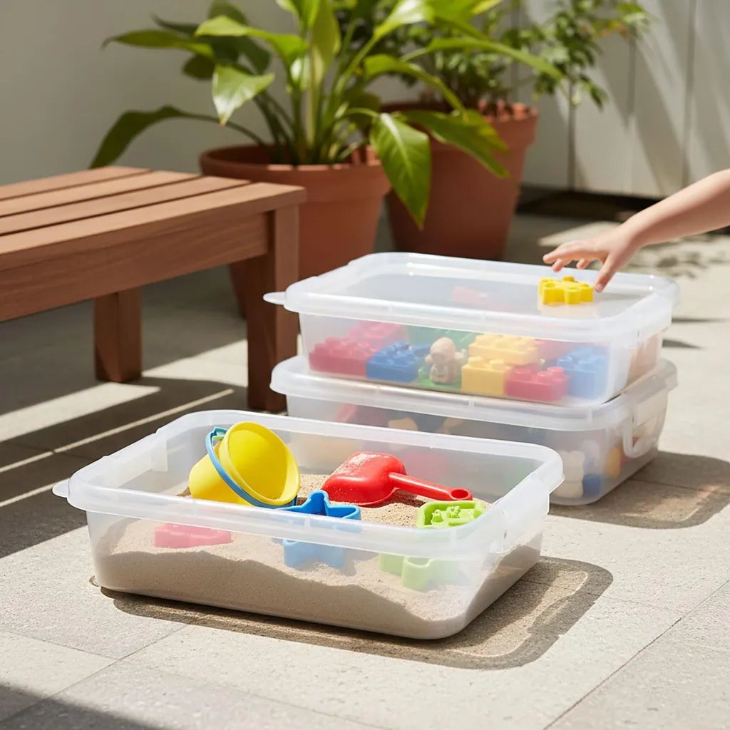 Bac à sable pour jardin et activités d'éveil - Ensemble jeu sensoriel - 2