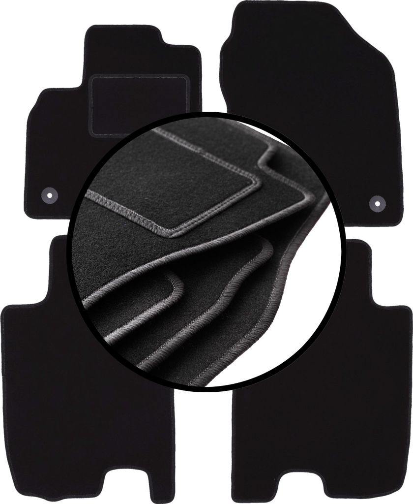 Komplettset Veloursmatten für: Honda Jazz III Fließheck (2011-2014)