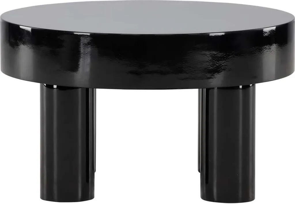 Table basse Varberg Noire 60cm - Finition mate et structure robuste