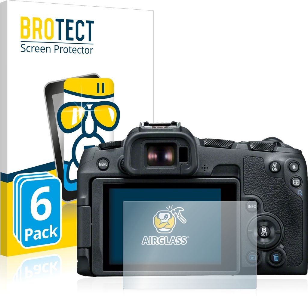 6x BROTECT Schutzglas für Canon EOS R8 Schutzfolie Panzer Folie Glas Display Schutz klar