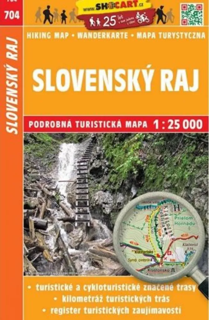 Carte de randonnée SC 704 Paradis slovaque 1:25 000 SHOCart Précise