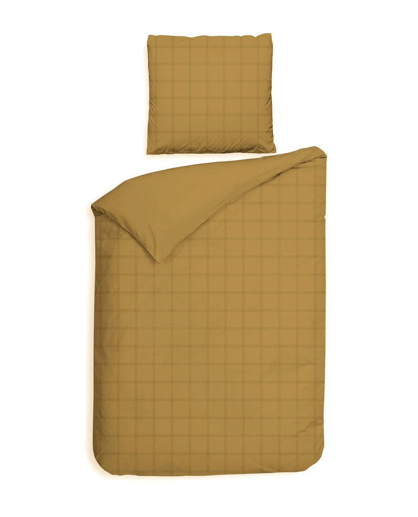 Heckett and Lane Diamante Bettwäsche 155 Amber Gold Bettwäsche 1 x Bettbezug 155x220 + 1 x Kopfkissenbezug 80x80 Amber-Gold goldfarben
