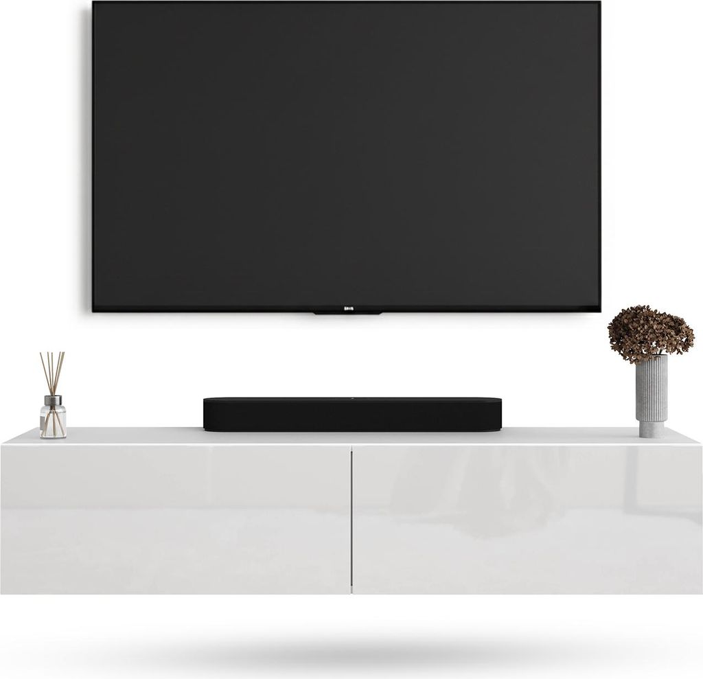 WEST TV Schrank 140 cm Fernsehtisch Sideboard, hängend oder Produktbild 