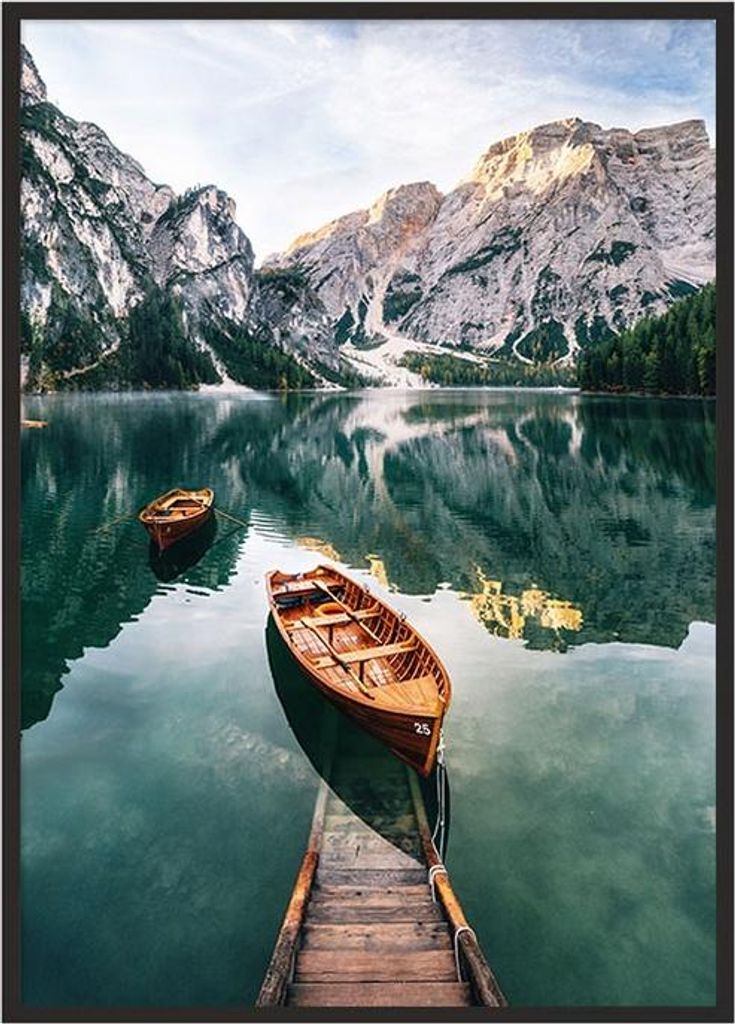 Bild Poster im Rahmen 53x73 cm Boote P942