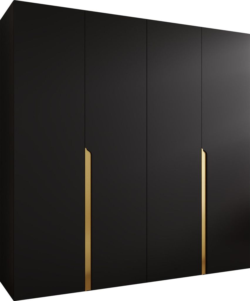 MIRJAN24 Kleiderschrank Mila 1 200, Schlafzimmer, Kleiderschrank, mit vier Drehturen und mit zwei Kleiderstange, Modern, Garderobenschrank (Farbe: ...