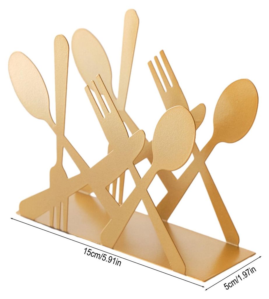 Moderner, stehender Serviettenhalter aus Metall mit Geschirr-/Weinglas-Design für Küche, Esszimmer und Restaurant