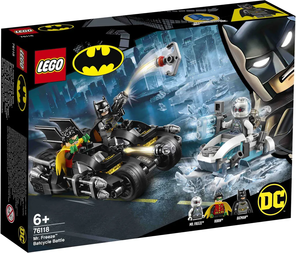 Jeu de construction Batcycle LEGO DC Comics 76118 avec figurines
