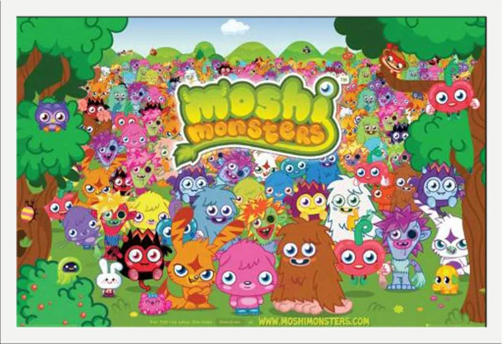 Set Cornice Rimovibile Shinsuke Bianca + Poster Maxi Moshi Monsters