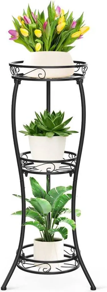 Support plantes stable 90 cm pour optimiser l'espace - Métal Noir