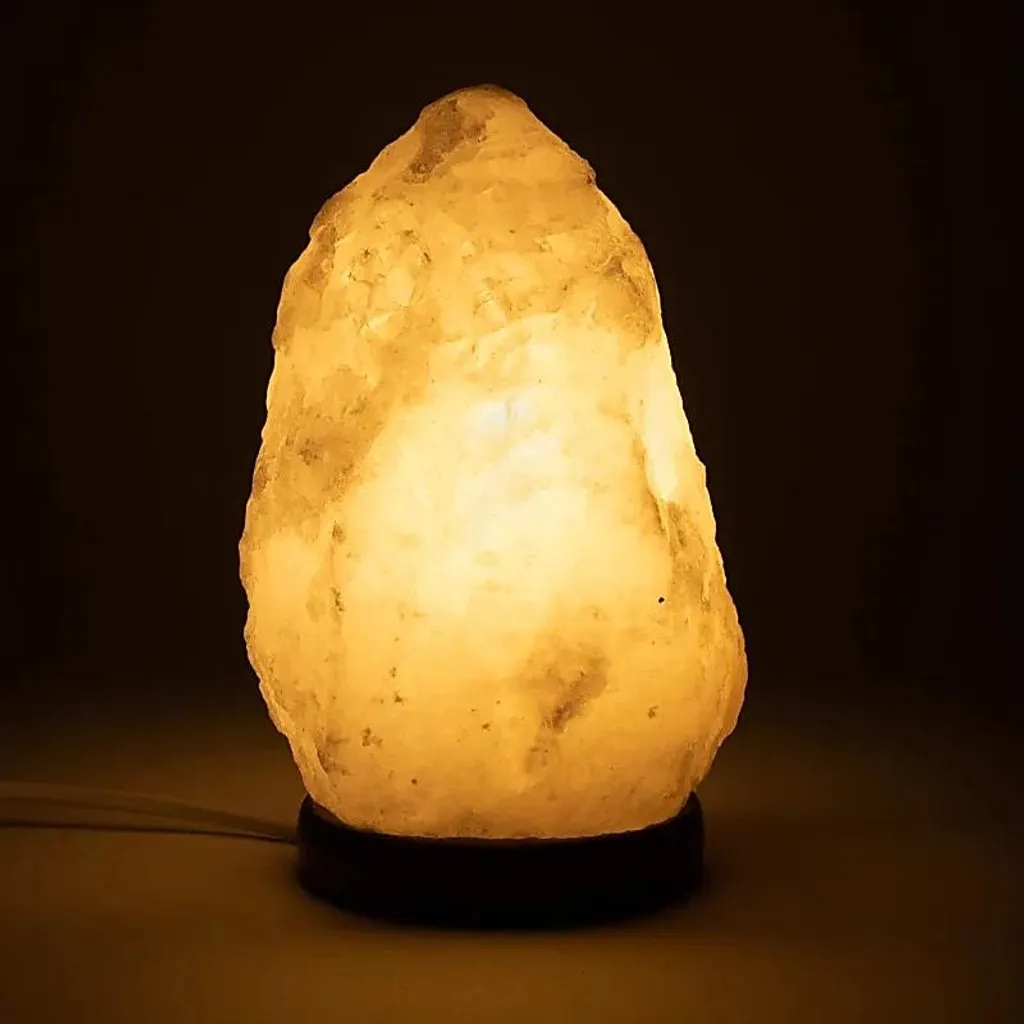 Lampe de sel blanc massif 2000-3000g avec kit électrique complet - 2