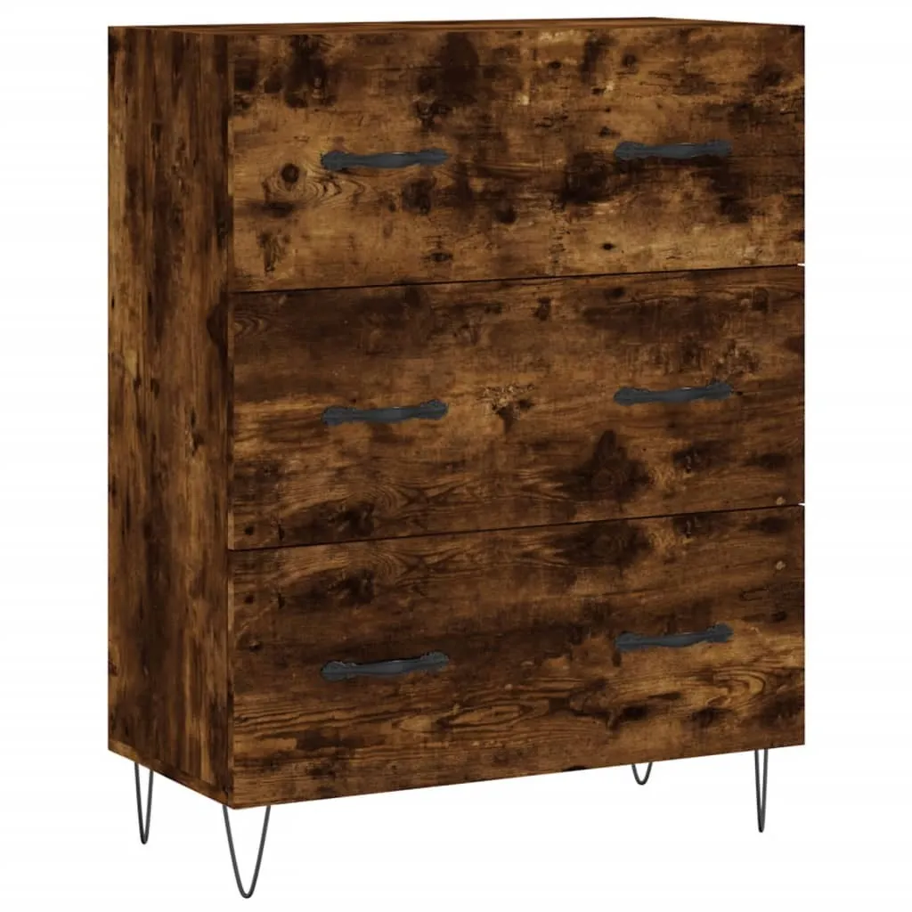 vidaXL Credenza Rovere Affumicato 69,5x34x90 cm | Mobile Contenitore Robusto - 3