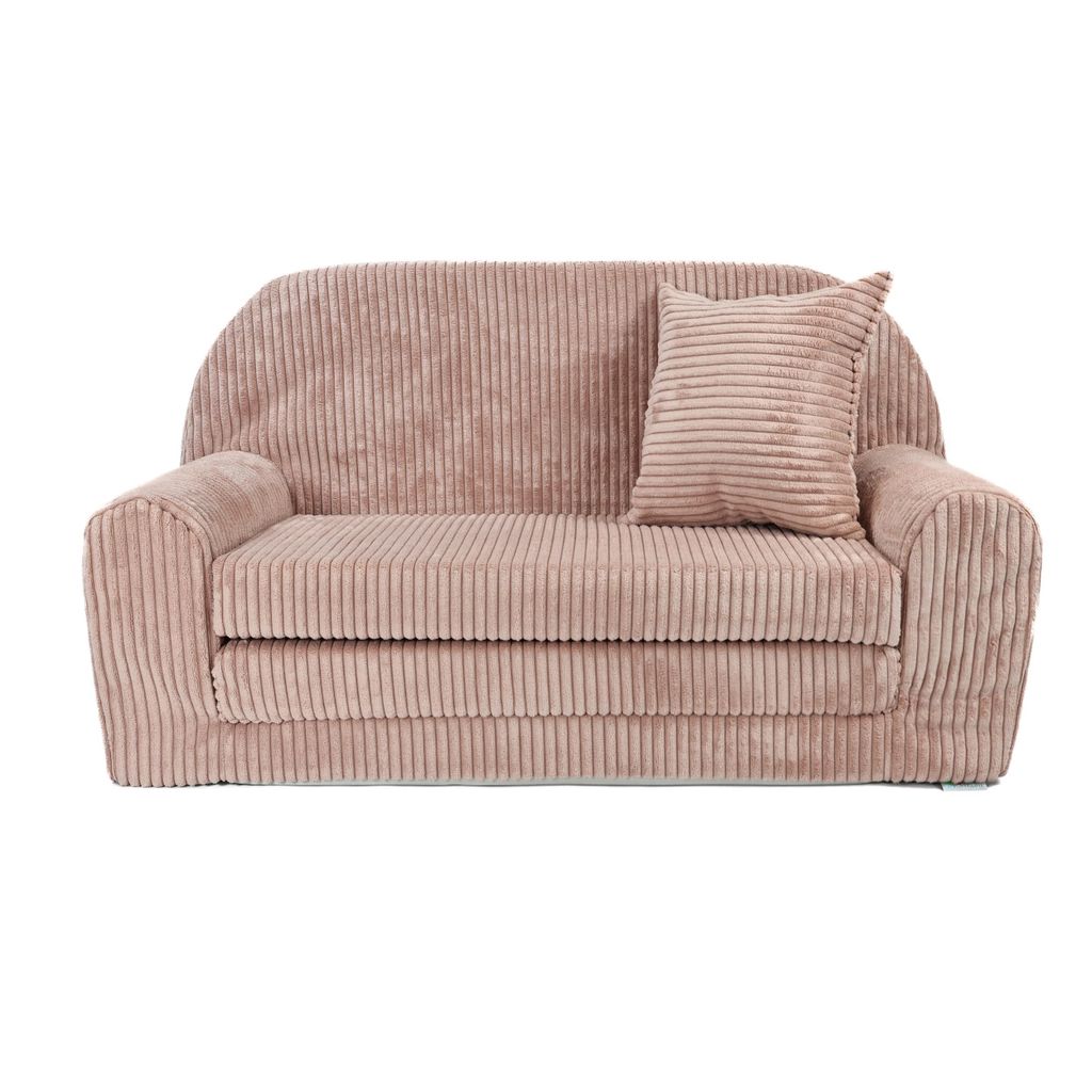 Zurück zu den Ergebnissen Mini-Kindersofa - Ausklappbares Kindersofa aus Cord in Altrosa klappbar abnehmbarer waschbarer Bezug Kuschelcouch für K...