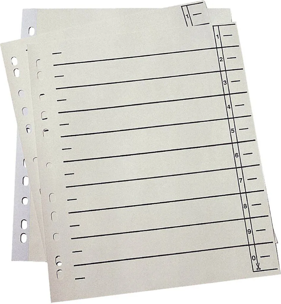 Intercalaires 9511108100 A4 Grande Largeur en Carton Chamois 100 Pièces