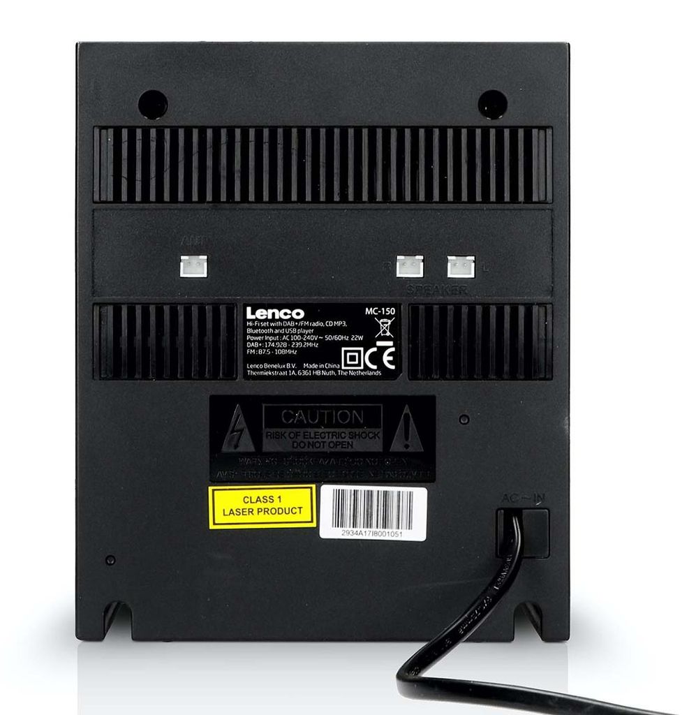 Lenco MC-150 - Stereoanlage mit DAB+/FM Empfang - Produktbild 