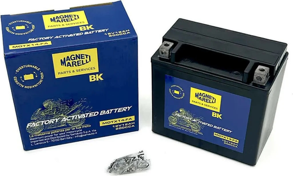 Magneti Marelli YTX14 Batteria Moto 12V 12Ah 200A Spunto AGM