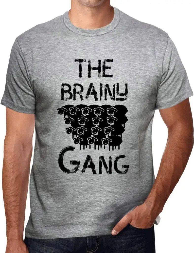 Herren Grafik T-Shirt Die schlaue Bande – The Brainy Gang – Öko-Verantwortlich Vintage Jahrgang Kurzarm Lustige Druck Geburtstag Geschenk Mann