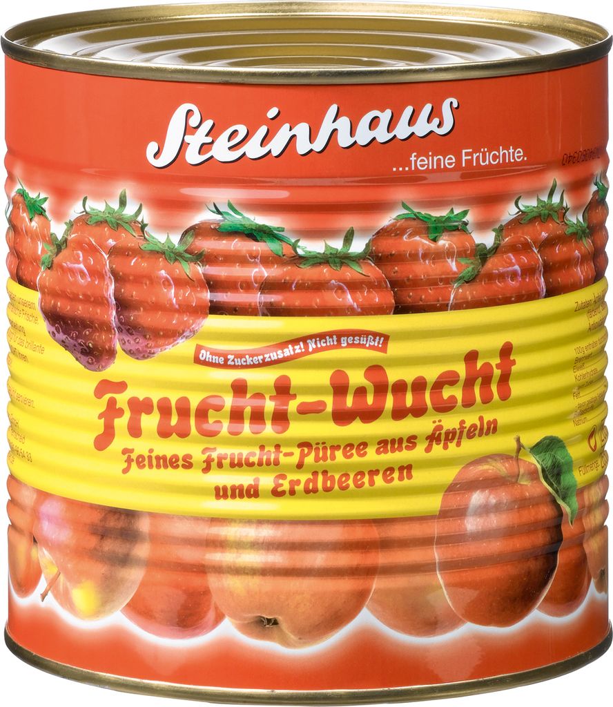Steinhaus Frucht Wucht Fraise non sucrée purée de fruits Image du produit 