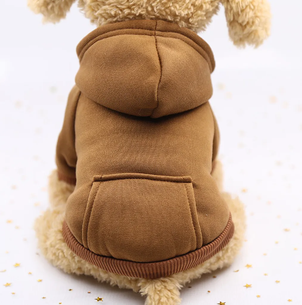 Vestiti per Cani Inverno: Felpa Rosa con Cappuccio Cotone S per Pet