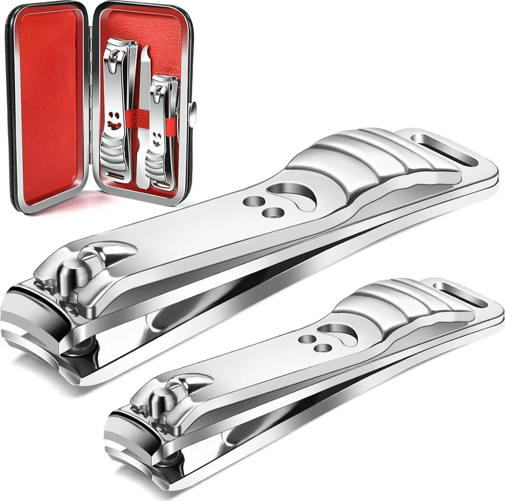 Tagliaunghie Acciaio Inox Set 2 Pezzi Mani Piedi con Lima Inclusa