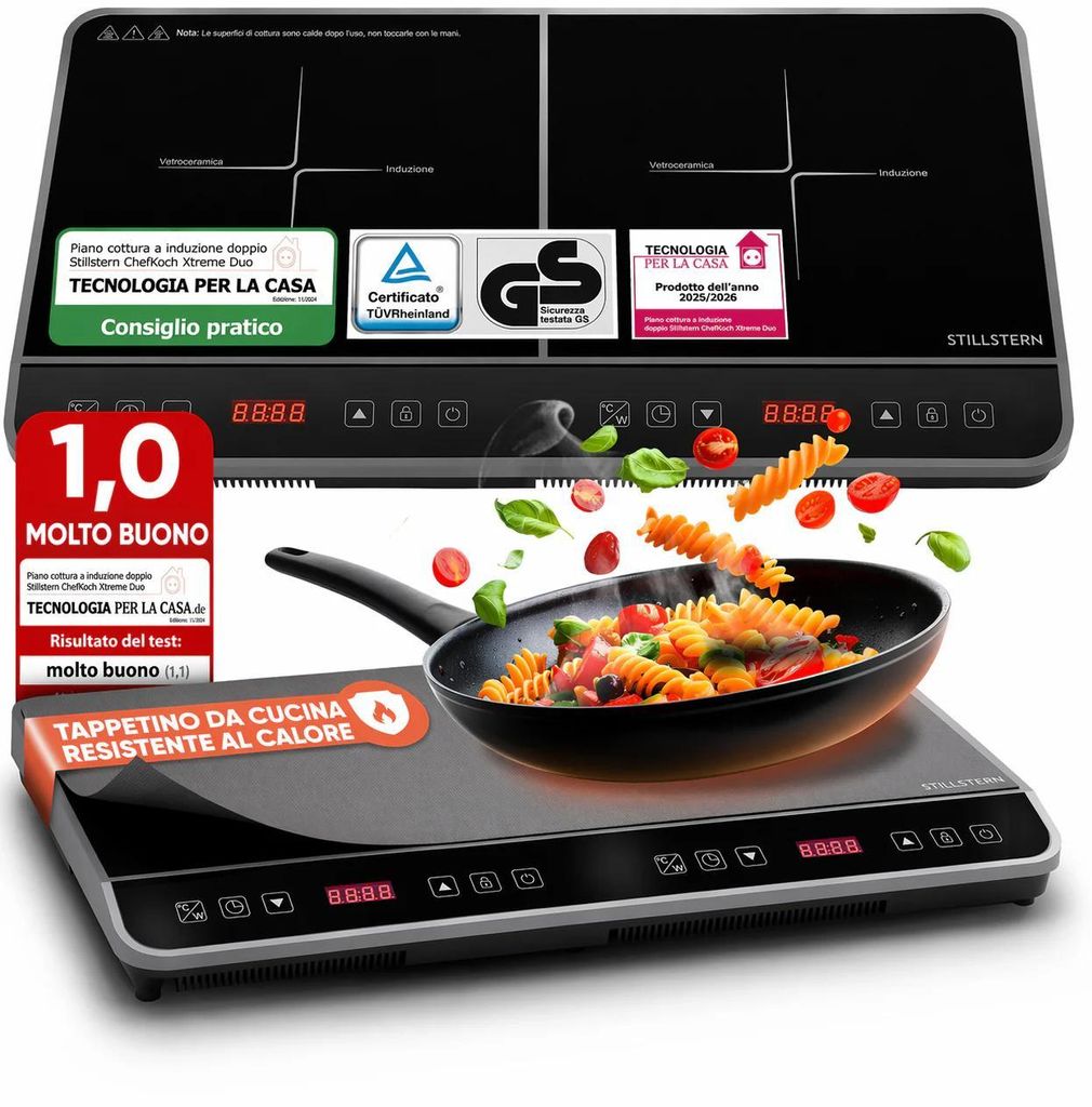 Stillstern Piastra a Induzione Doppia 3600W – 2 Zone, Immagine del prodotto 