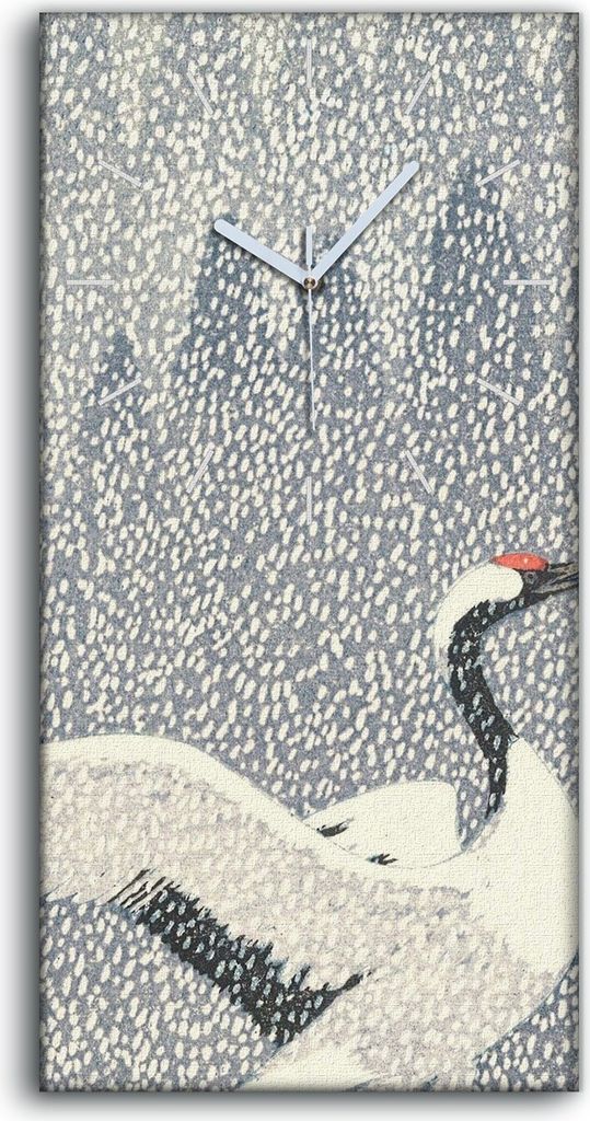 Dekor Leinwand Uhr Wandbilder 30x60 Wand Kunst Bild Tiere Japanische vögel - weiße Hände