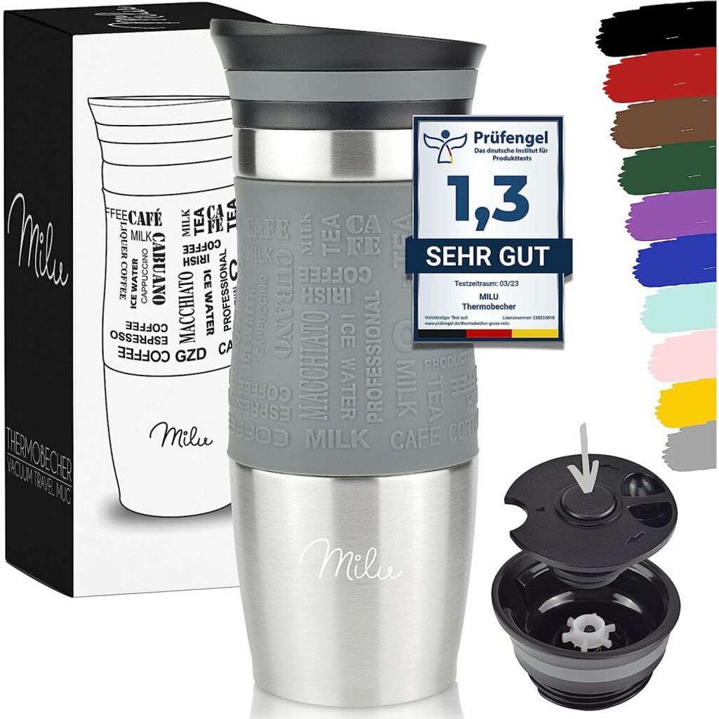Milu Isolierbecher grau 0,37 l