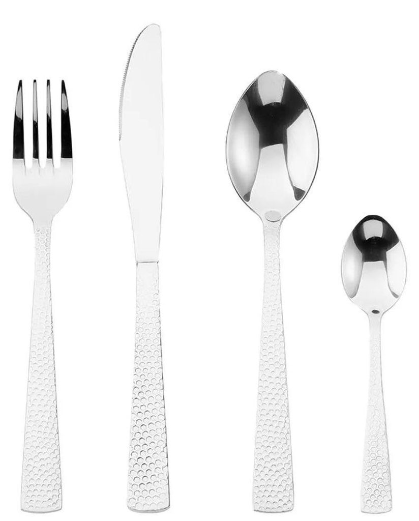 Secret de Gourmet D'ORO Besteckset aus Stahl 24-teilig für 6 Personen mit verzierten Griffen