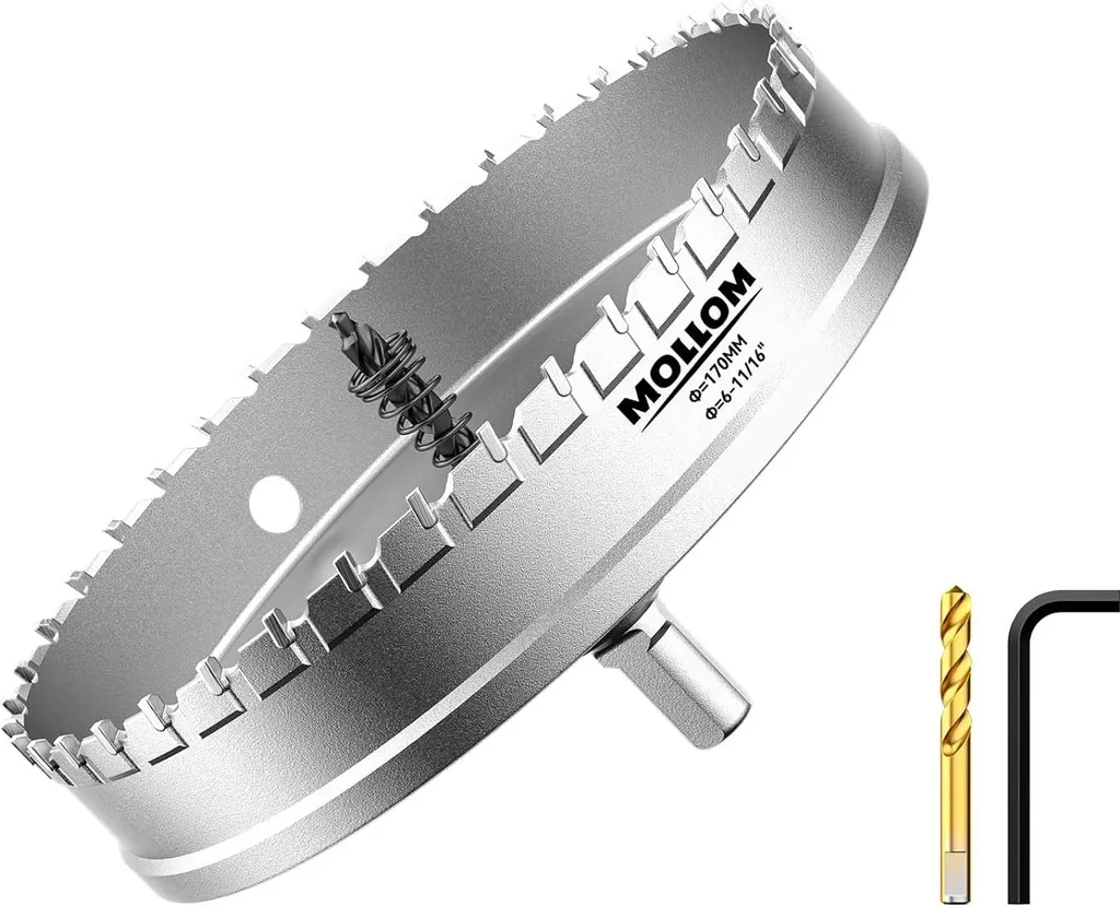 Scie-cloche 170 mm pour percer acier et métal sur chantier avec Mollom