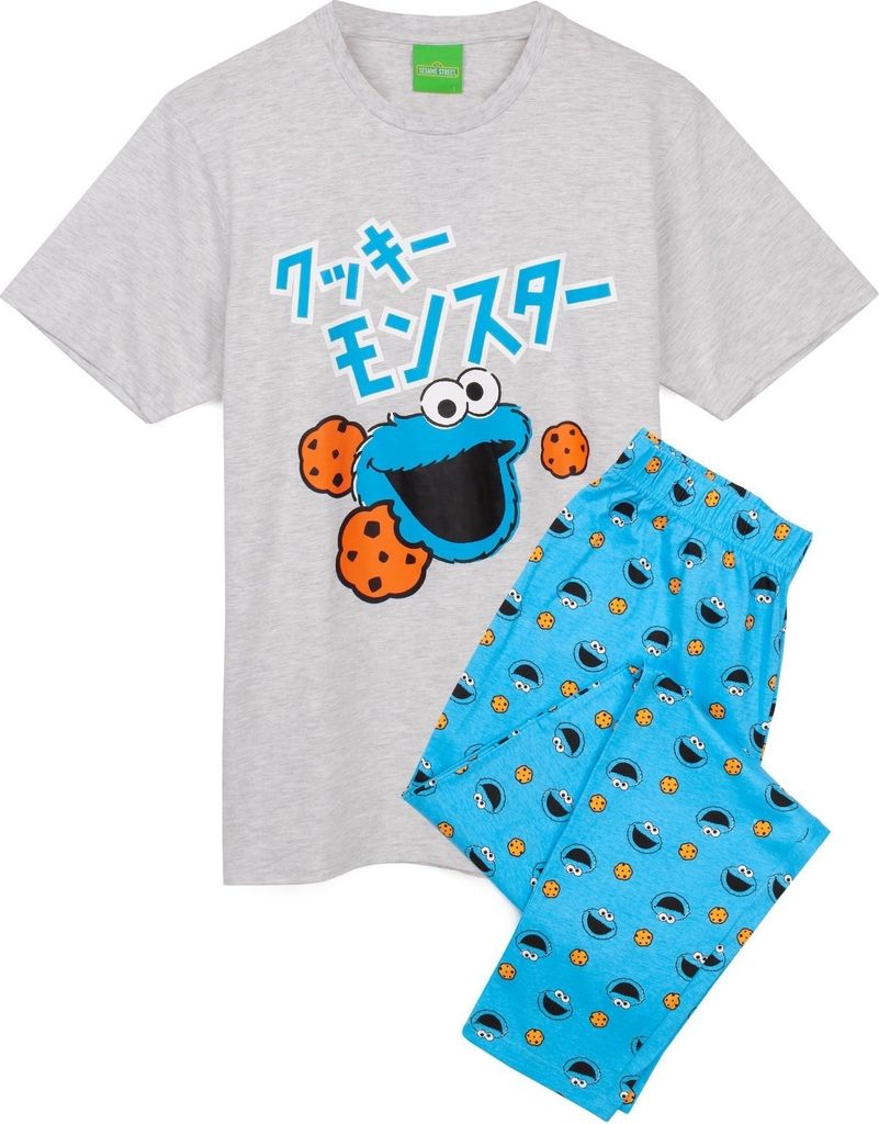 Sesame Street - Schlafanzug für Herren NS5786 (S) (Blau)