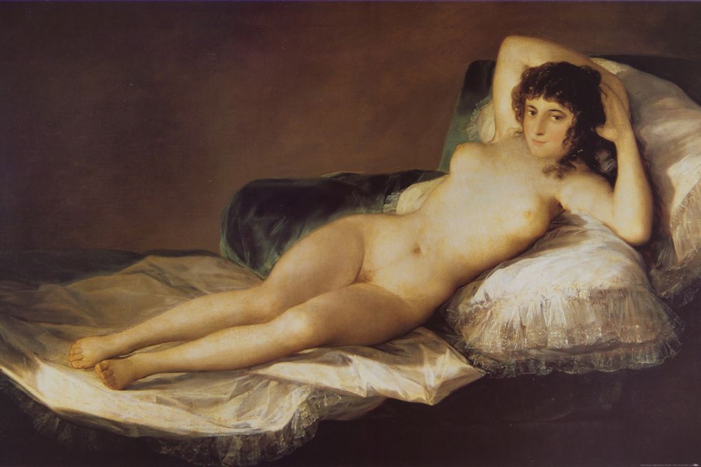 Francisco De Goya Kunstdruck Bild - Die Nackte Maja, 1800 (80 x 120 cm)