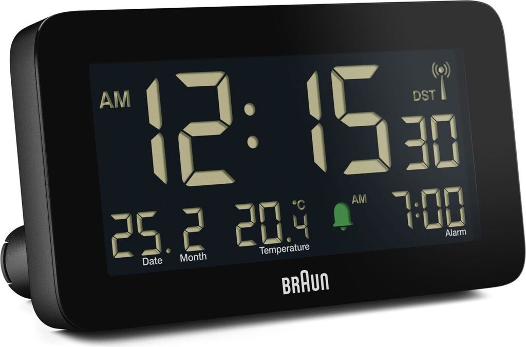 Braun BC10, Digitaler Wecker, Rechteck, Schwarz, 12/24 h, Produktbild 