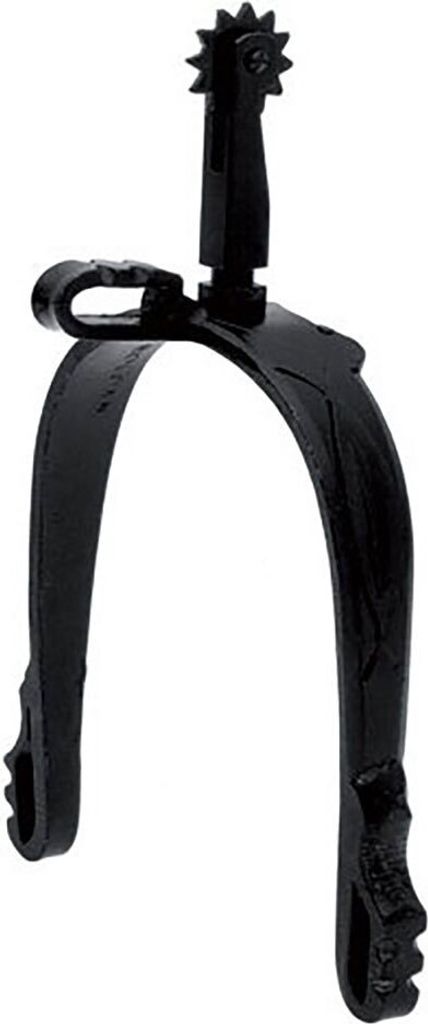 Roldan Country Black Oxide Coated Long Straight Neck Rowel English Sporen Schwarz Schwarz One Size
