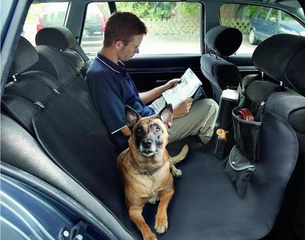 Autositzschutz für Hunde, grau – 145 x 140 cm – Autozubehör für Haustiere
