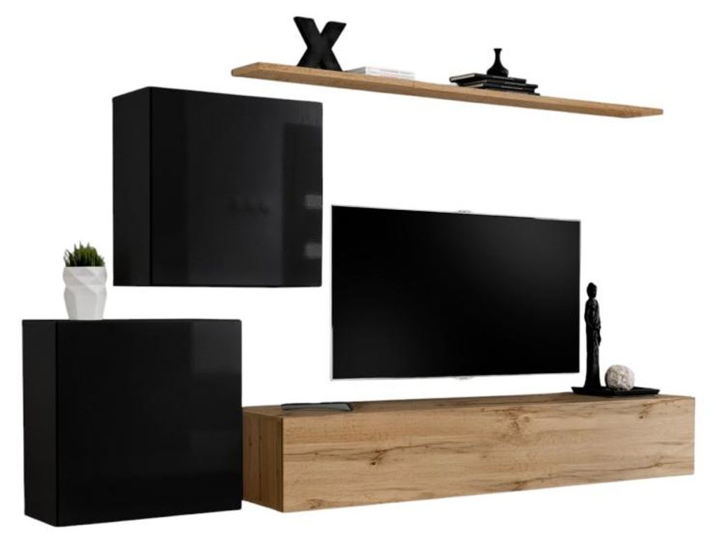 Meublorama AM-SWITCH 5-SWT SW 5*4C/66KG, 2 Regale, 3 Tür(en), Braun, Mitteldichte Faserplatte (MDF), 400 mm, 2500 mm