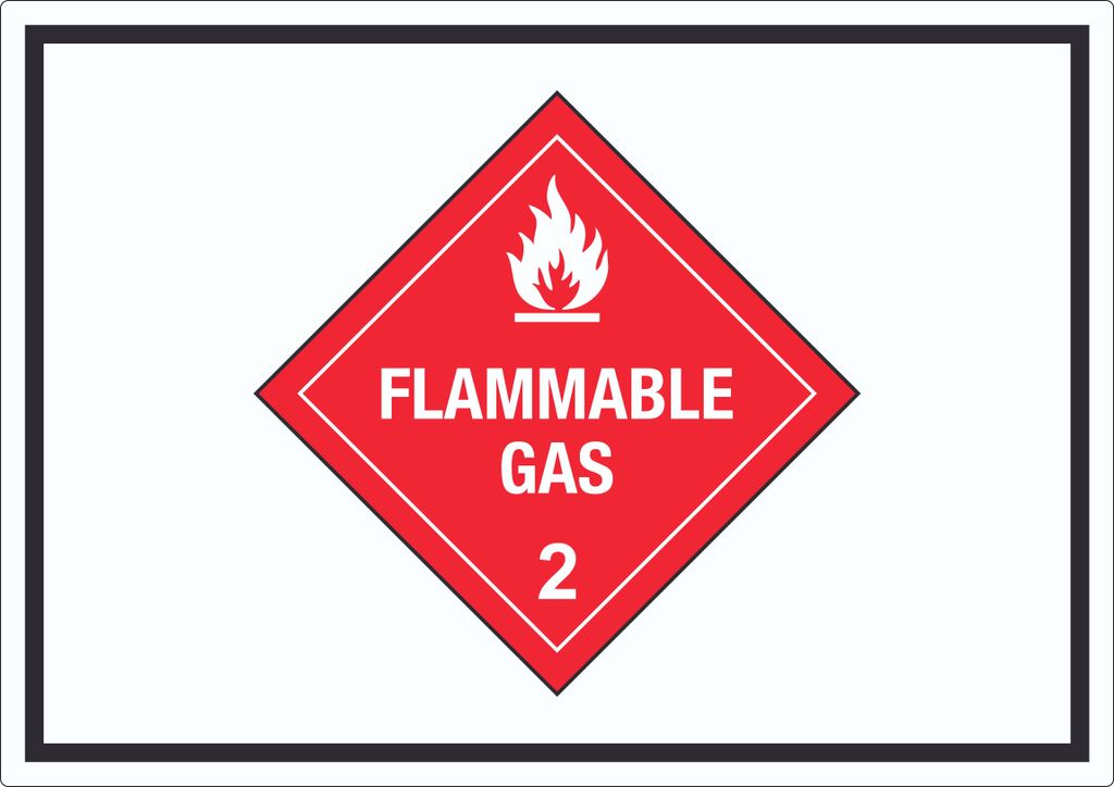 Aufkleber Entzündliche Gase Symbol Flammable Gas Flamme A2 (420x594mm)