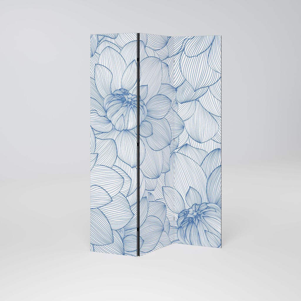 SpaceRebels Paravent Raumteiler - 3-teilig Raumtrenner, Druck 1-Seite - Raumtrenner - Trennwand Wohnung - Room Divider - Spanische Wand Deko Modern...