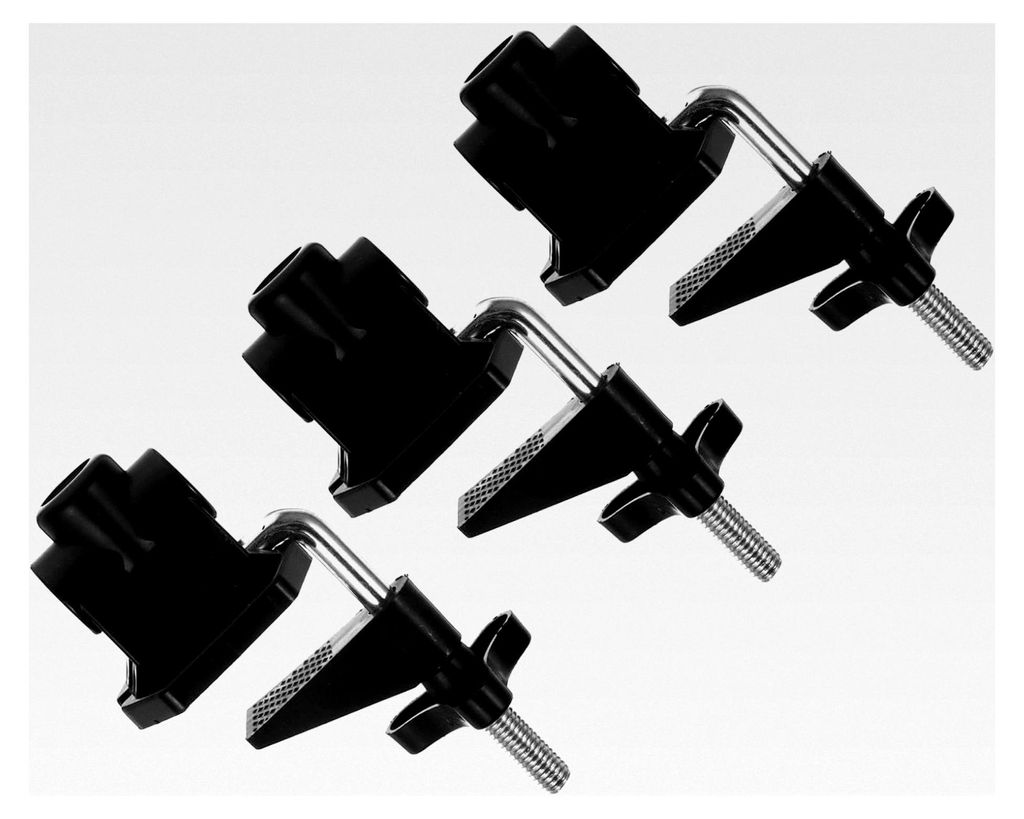 3-teiliges Set Aluminiumlegierung Tischlampenhalter Schwarz Tischlampe Klemme Stabile Metallbasis für Schreibtischlampen Rutschfeste Befestigung f...