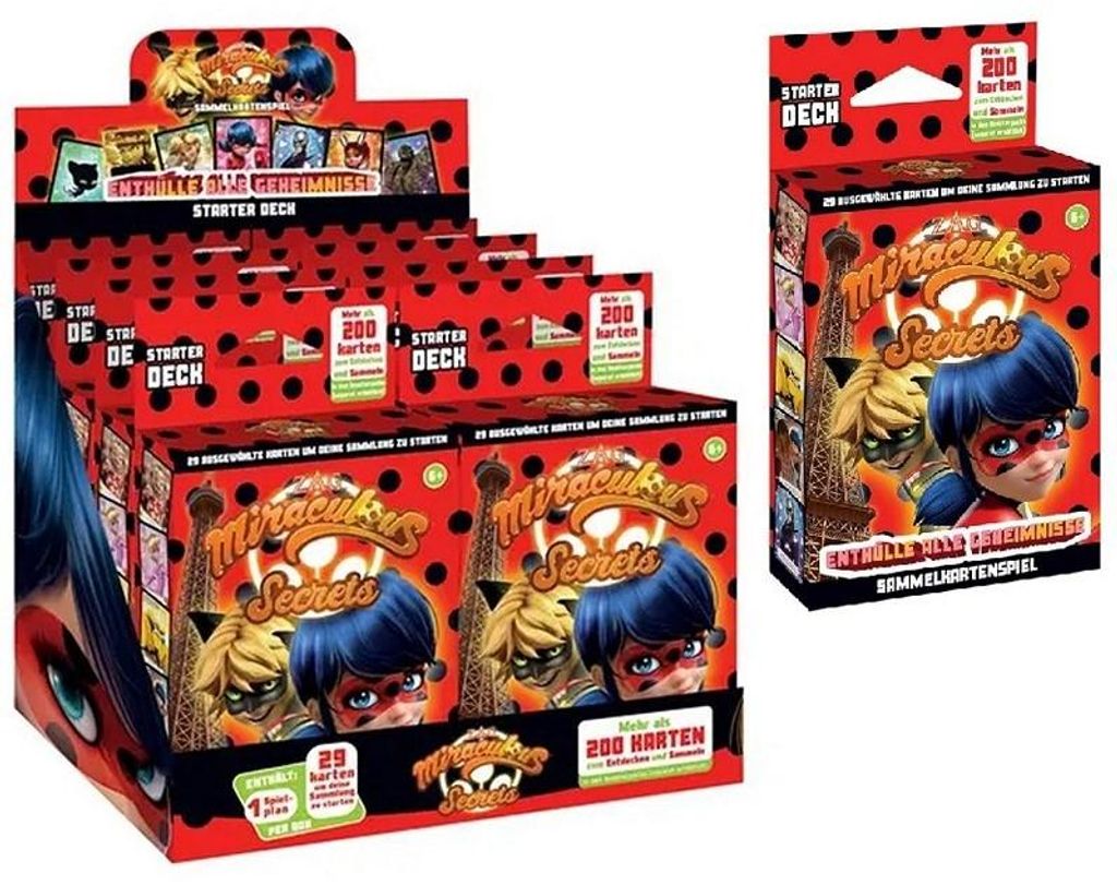 Epopia Miraculous Secrets Starter #1 DE - Deck Prêt à Jouer 29 Cartes - Jeu De Cartes à Collectionner - Tapis De Jeu Inclus - Dès 6 Ans