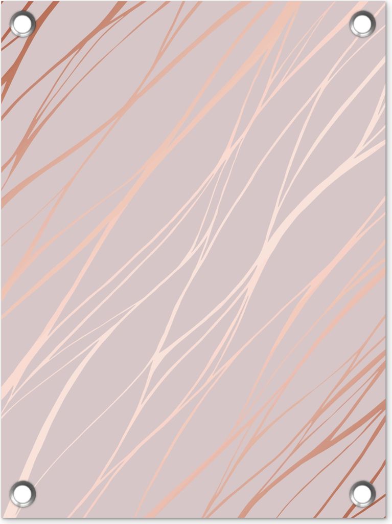 MuchoWow 30x40 cm Outdoor-Poster Gartendeko Sichtschutz Garten Poster für den Garten Marmor - Rosa - Roségold - Muster