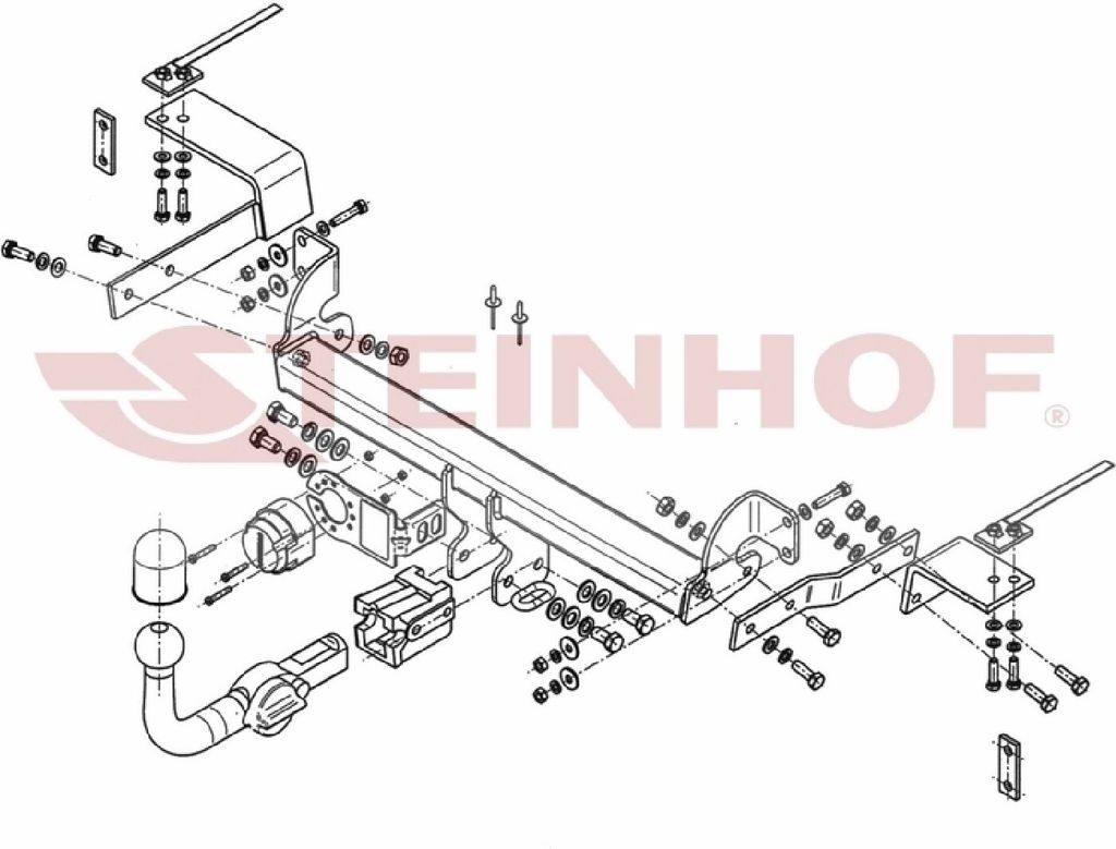 Z546334 Anhängerkupplung passend für FIAT 500 2007- abnehmbar