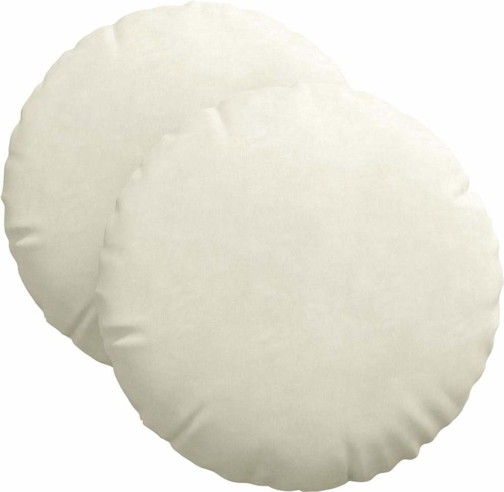 vidaXL Sitzkissen 2 Stück Creme Ø 40 x 13 cm Samt