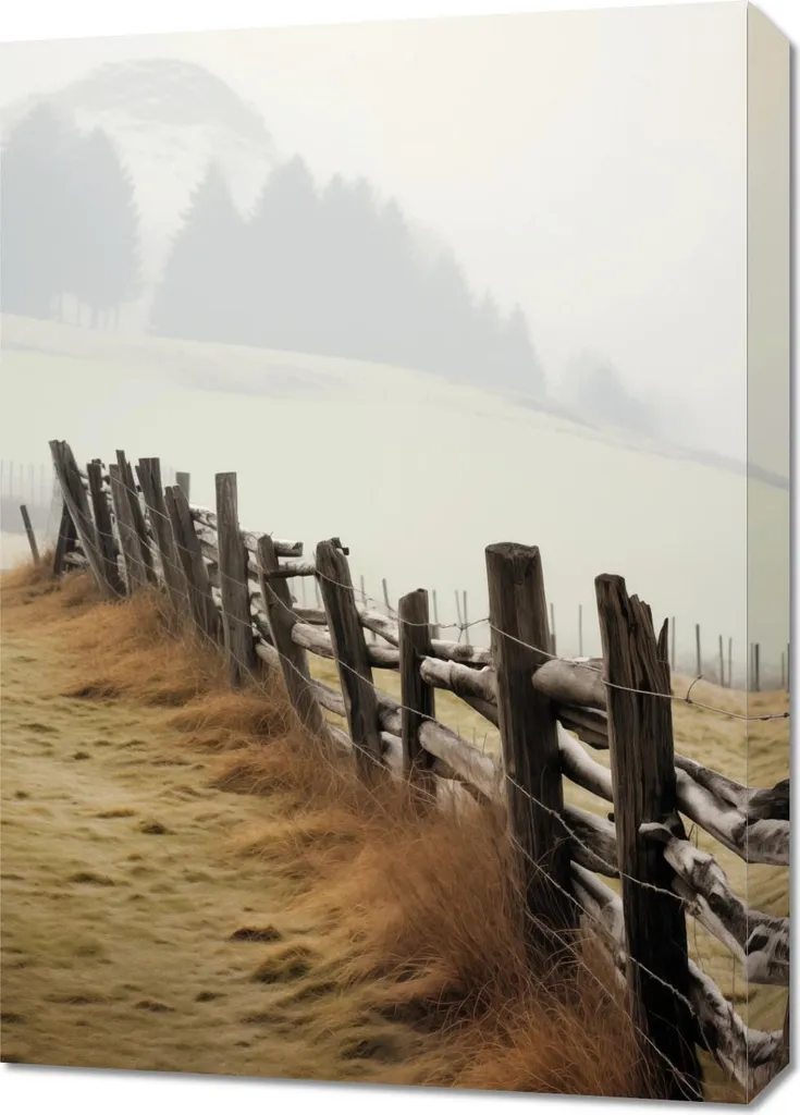 Poster Paysage Brumeux 50 x 70 cm - Ambiance Zen pour votre Salon