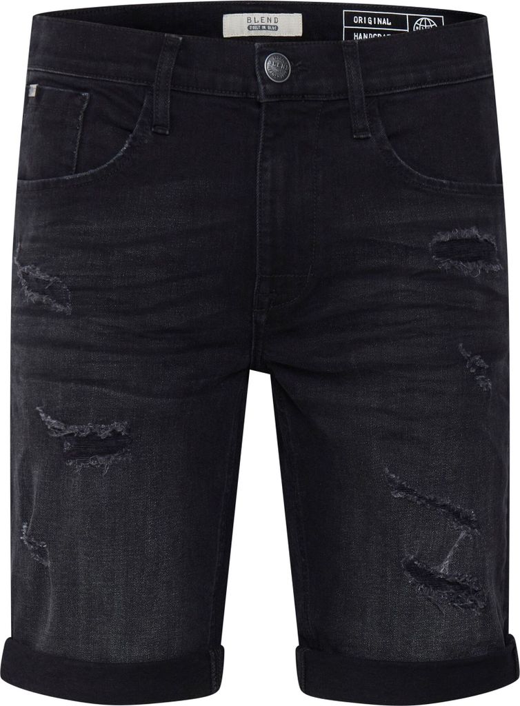 BLEND BHDeniz Herren Jeans Shorts Kurze Denim Hose mit Destroyed-Optik und Stretch