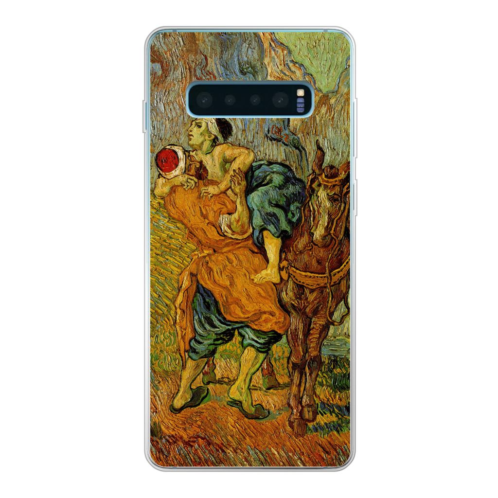 MuchoWow Handyhülle Schutzhülle Hülle für Samsung Galaxy S10 Plus Der barmherzige Samariter - Vincent van Gogh Silikon Softcase Handy Hülle ...
